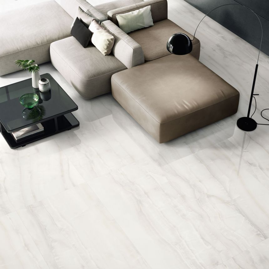 Akoya White Polished 24x48 Porcelain Tile