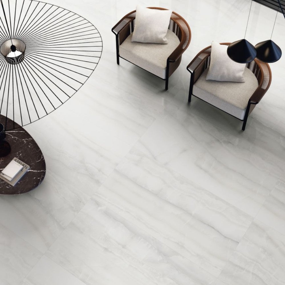 Akoya Silver Polished 24x48 Porcelain Tile