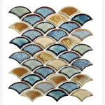 Load image into Gallery viewer, Antigua Brown Lentil 2x3 Fishscale Porcelain Mosaic
