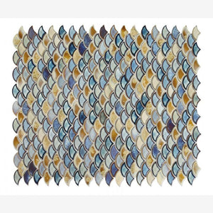 Antigua Brown Lentil 2x3 Fishscale Porcelain Mosaic