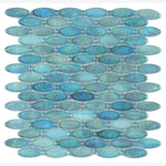 Load image into Gallery viewer, Stella Cascade Oval 1x2 Glass Mosaic
