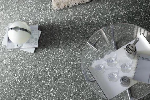 Flake Terrazzo Black 30x30 Porcelain Tile