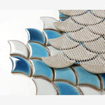 Load image into Gallery viewer, Antigua Bonnie 2x3 Fishscale Porcelain Mosaic
