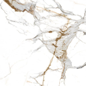 Aeris Gold 48x48 Marble Porcelain Tile Polished