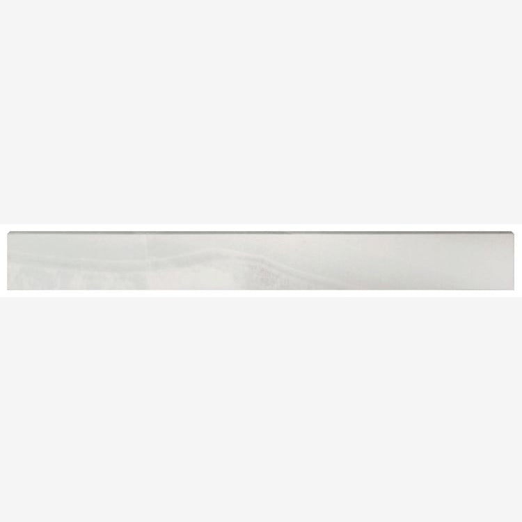 Akoya Silver Polished Bullnose 3x24 Porcelain Tile