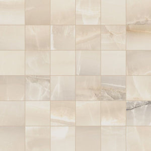 Akoya Ivory Matte Mosaic 12x12 Porcelain Tile