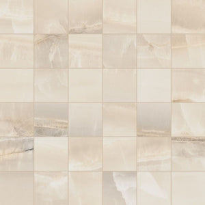 Akoya Ivory Matte Mosaic 12x12 Porcelain Tile