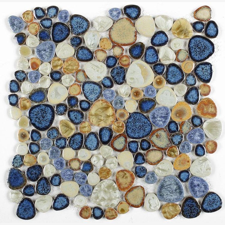 Nevis Mystic Blue Pebble Mosaic