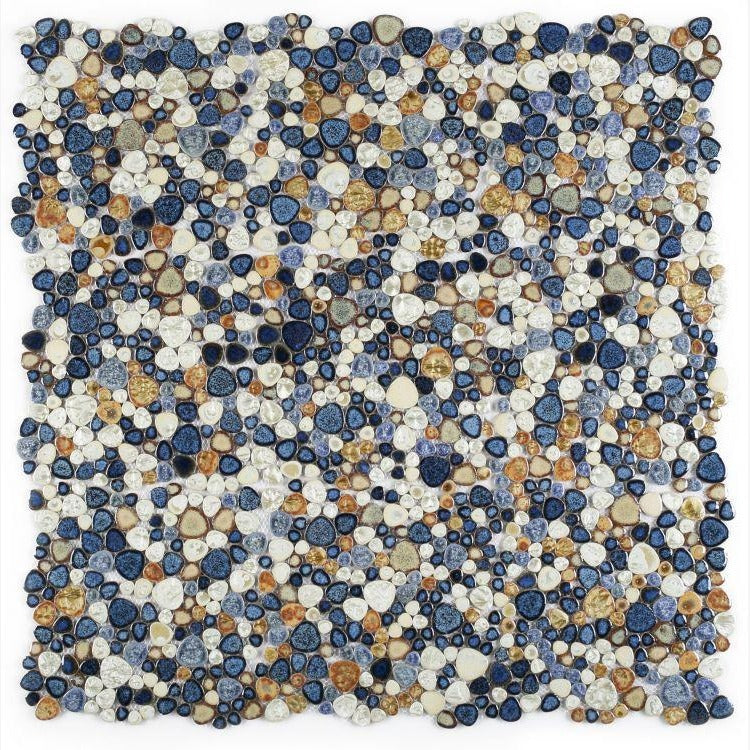 Nevis Mystic Blue Pebble Mosaic