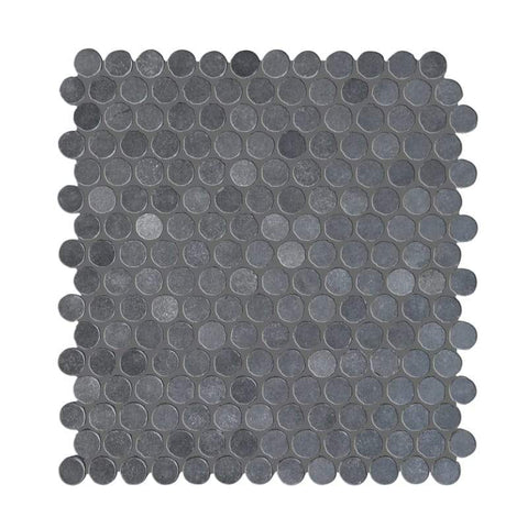 Black Basalt Penny Round Mosaic Tile