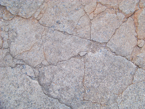 Cracked concrete slab