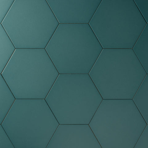 Chanelle Peacock Green 8x9 Hexagon Porcelain Tile