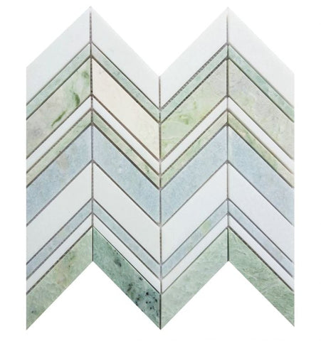 Chevron Series Amazon Marble Mosaic