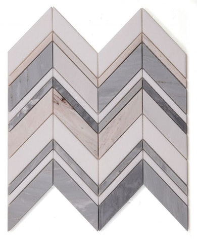 Chevron Series Skyline Marble Mosaic