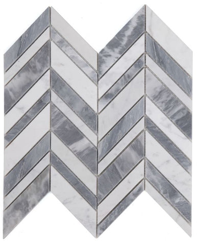 Chevron Series Cardiglio Marble Mosaic