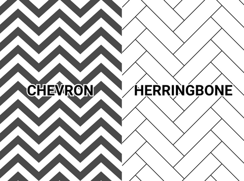 Chevron vs. herringbone