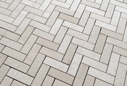 Crema Marfil Herringbone Mosaic Tile