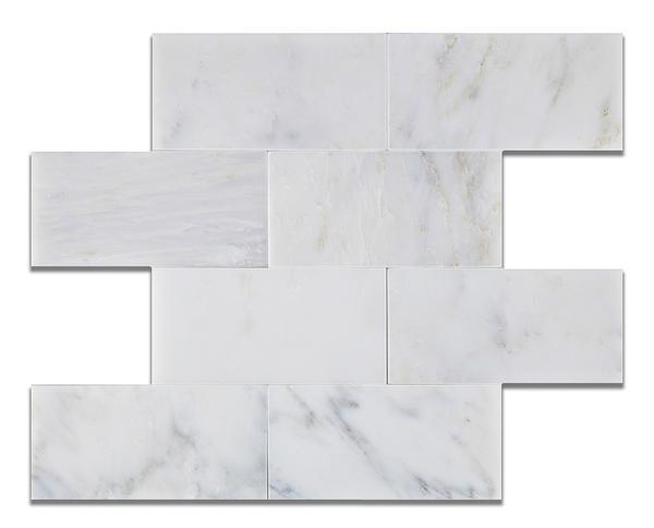 Calacatta Cressa (Asian Statuary) 3x6 Subway Tile