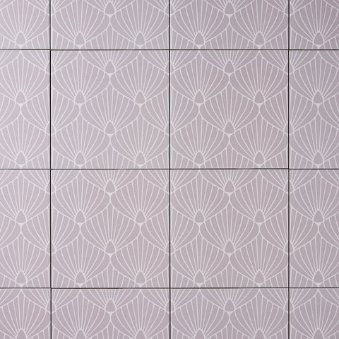 Eiffel Shell Lavender/White 8x8 Porcelain Tile