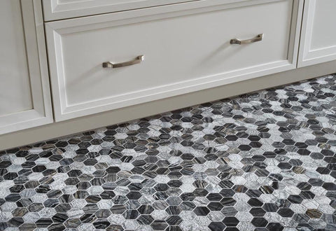 Henley 2” Hexagon Multi Finish Marble Mosaic Tile