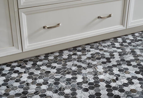 Henley 2” Hexagon Multi-Finish Marble Mosaic