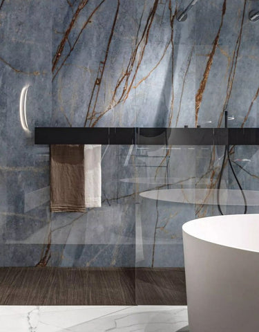 Heritage Luxe Azure Glossy 32x71 Porcelain Tile