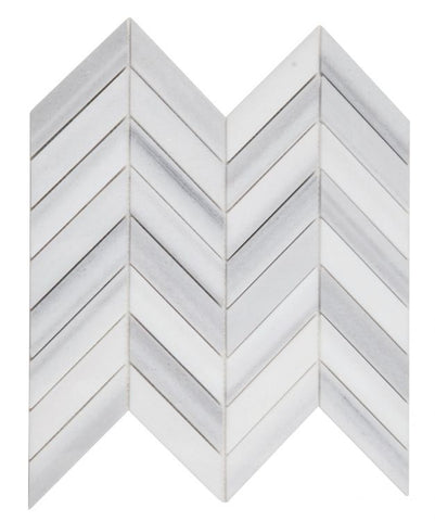 Marmara White Chevron Mosaic