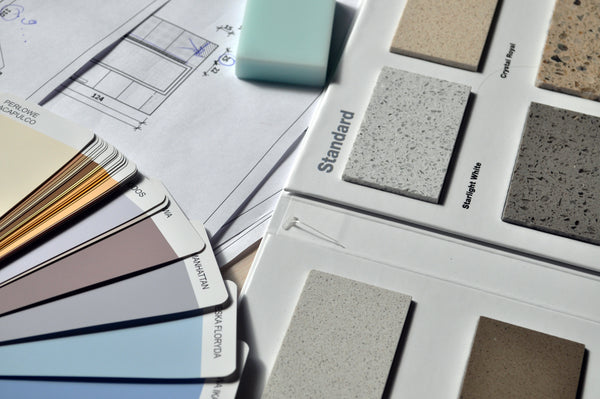 Paint chips and tile samples