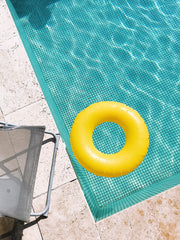 Pool with yellow pool float