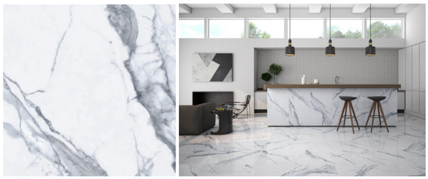 Bianco Venatino Polished Porcelain Tile