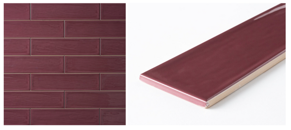 Chanelle Burgundy 3x12 Ceramic Tile