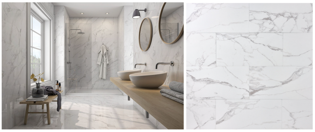 Milano Statuary White 12x24 Porcelain Tile