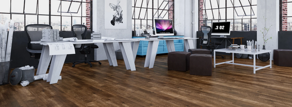 LVT flooring in an office