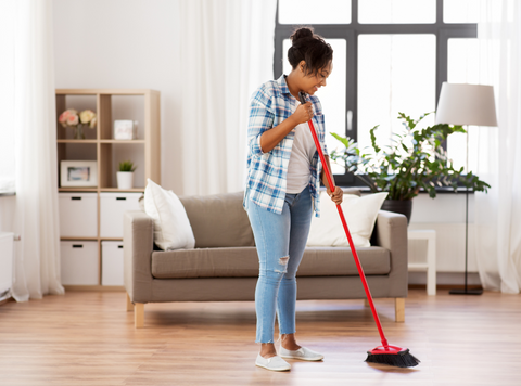 Sweeping the floor