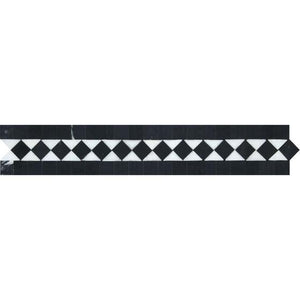 Thassos White & Black Belvaux Border Stone Tilezz 