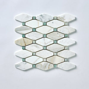 Calacatta Gold & Green Octave Marble Mosaic Stone Tilezz 