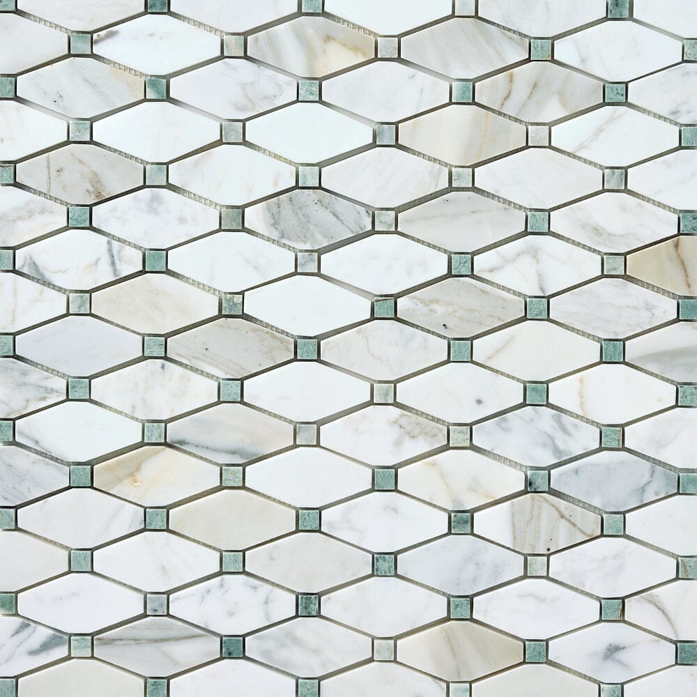 Calacatta Gold & Green Octave Marble Mosaic Stone Tilezz 