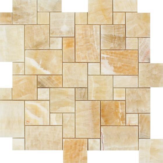 Honey Onyx Mini Versailles Mosaic